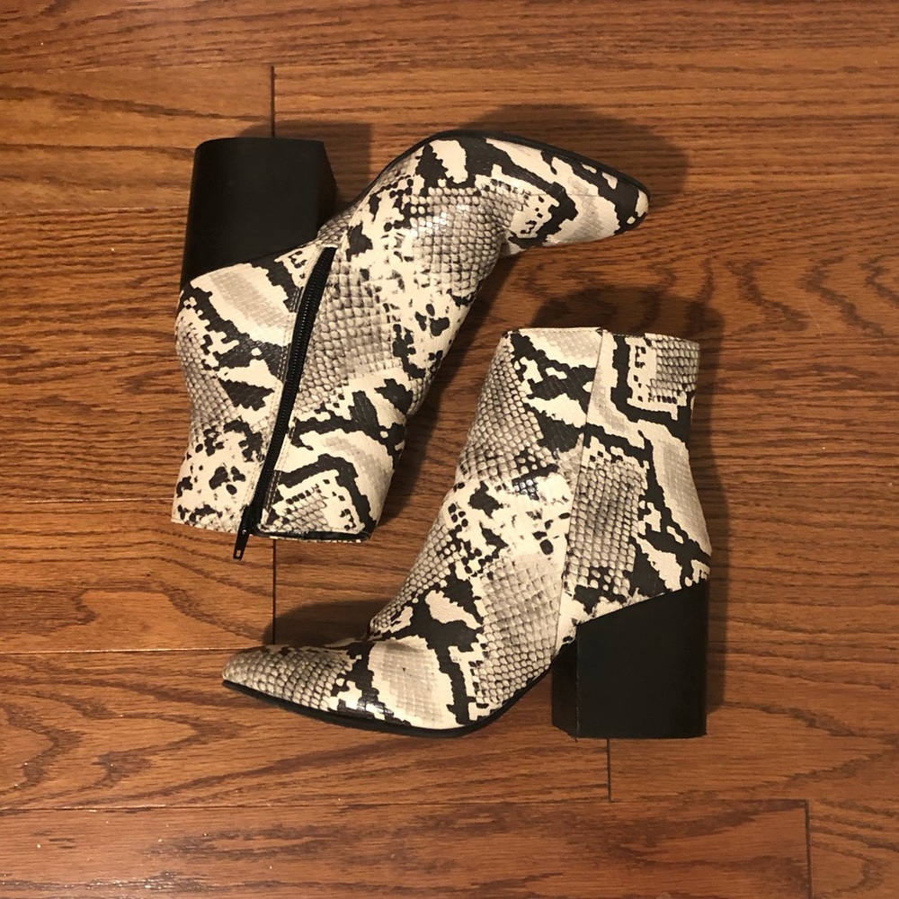 Snakeskin Booties